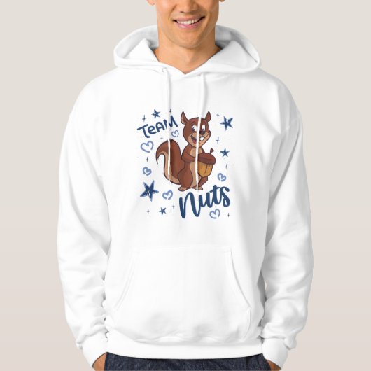 Team Nuts Gender Reveal Party Blue Boy Hoodie (Vorderseite)