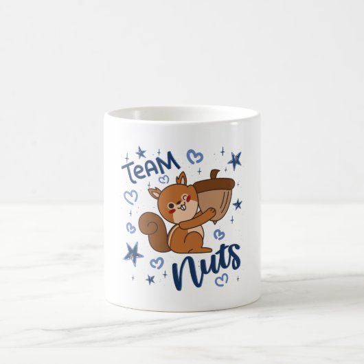 Team Nuts Gender Reveal Party Blue Boy Kaffeetasse (Mittel)