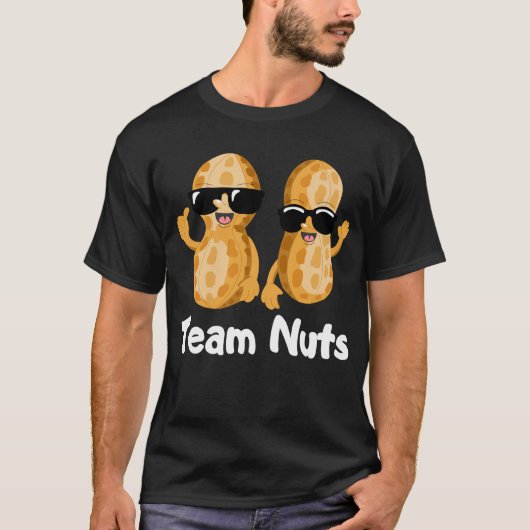 Team Nuts Gender Reveal Party Team Boy T-Shirt (Vorderseite)