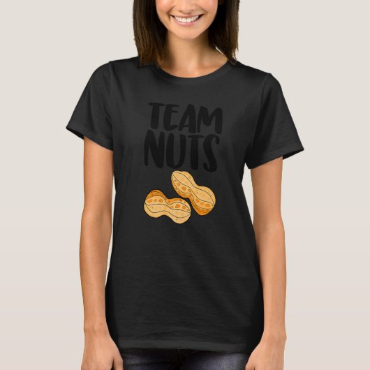 Team Nuts Gender Reveal Peanut Liebe T-Shirt (Vorderseite)