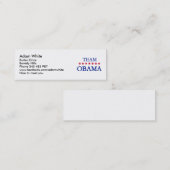 Team Obama 2012 Mini Visitenkarte (Vorne/Hinten)