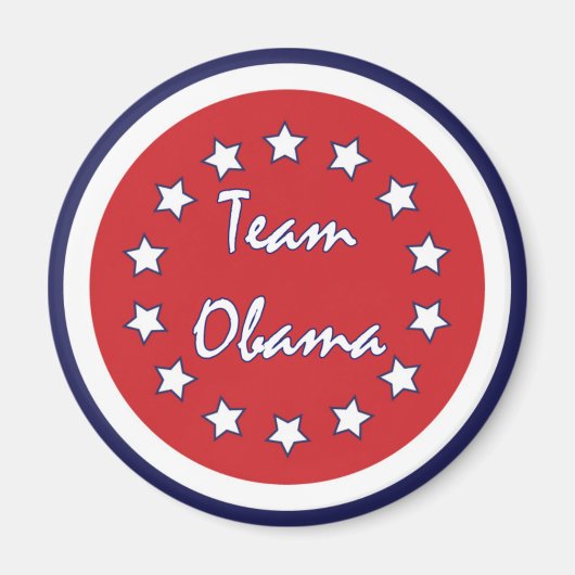 Team Obama Red Circle Magnete Magnet (Vorne)