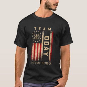 Team ODAY Lebenslanges Mitglied Amerikanische Flag T-Shirt