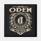 Team Oden Lifetime Member Funny Oden Family Name V Magnet (Vorne)