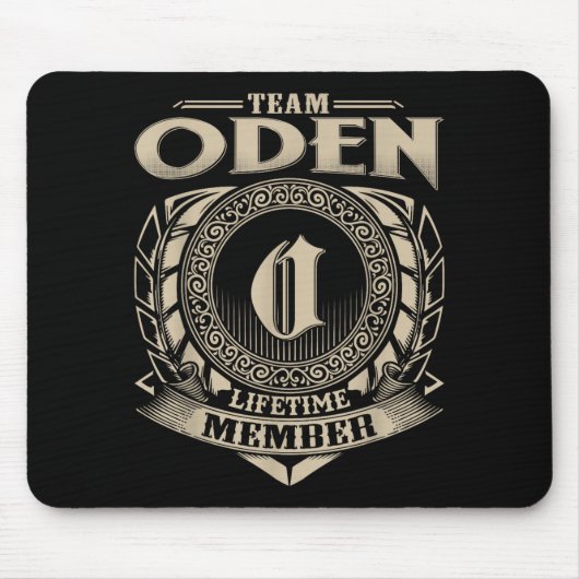 Team Oden Lifetime Member Funny Oden Family Name V Mousepad (Vorne)