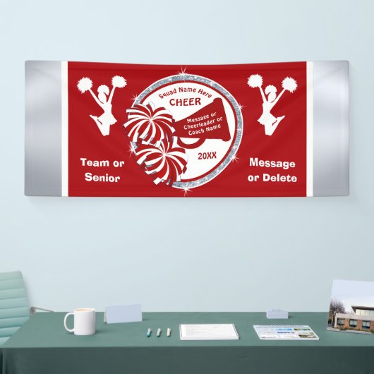 Team oder Cheer Banner, Personalisiert Red Banner (Messe)