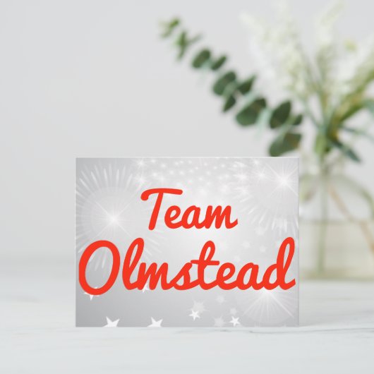 Team Olmstead Postkarte (Stehend Vorderseite)