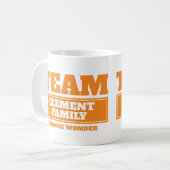 Team orange personalisieren Team und nennen Tasse (Vorderseite Links)