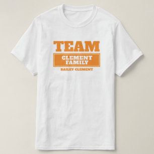Team Orange personalisierte Familie oder Gruppe T T-Shirt