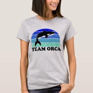 Team Orca - Wal Orcas Sea Retro Sunset T-Shirt