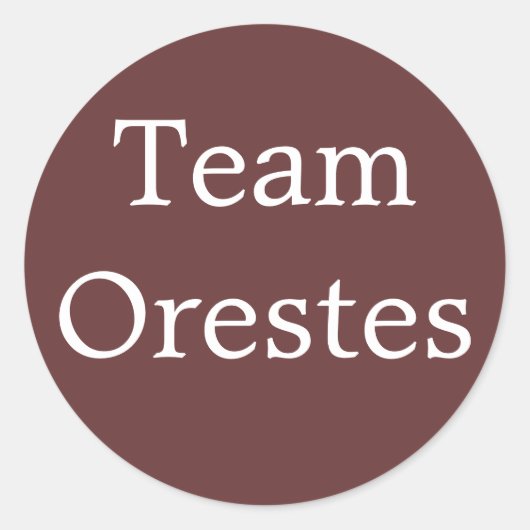 Team Orestes - Griechischer Held Runder Aufkleber (Vorderseite)