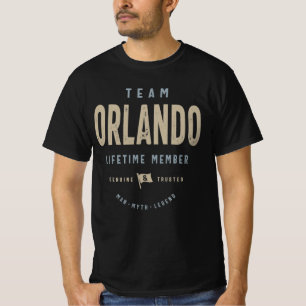 Team Orlando Lifetime Mitglied Personalisiert Name T-Shirt
