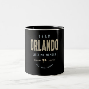 Team Orlando Lifetime Mitglied Personalisiert Name Zweifarbige Tasse