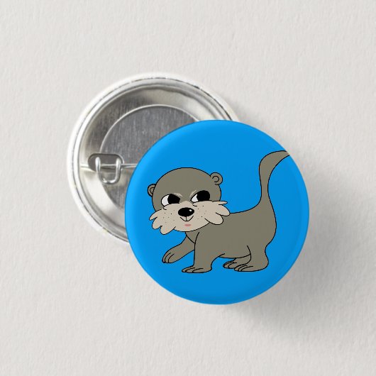Team-Otterknopf - Blau Button (Vorne & Hinten)