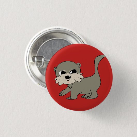 Team-Otterknopf - Rot Button (Vorne & Hinten)