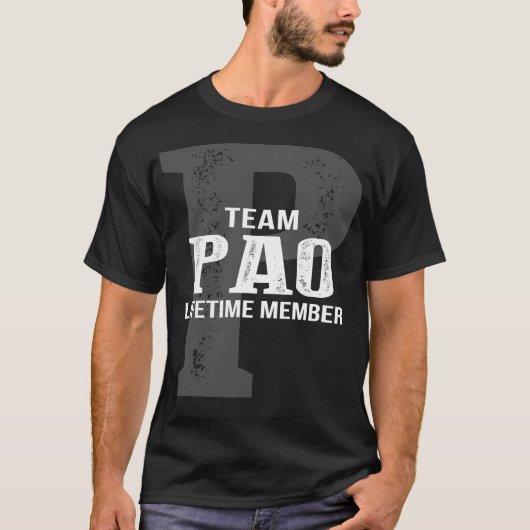 Team PAO Lifetime-Mitglied T-Shirt (Vorderseite)