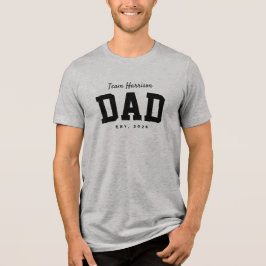Team Papa sportlich einfacher Familienname Tri-Blend Shirt