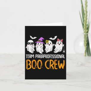 Team Paraprofessional Boo Crew Ghost Halloween Par Karte