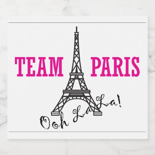 TEAM PARIS SCHAUMWEINETIKETT (Einzelnes Label)
