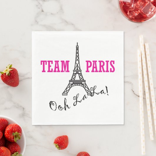 "Team Paris" Serviette (Beispiel)