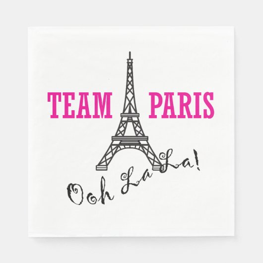 "Team Paris" Serviette (Vorderseite)