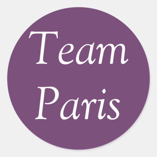 Team Paris Sticker (Vorderseite)