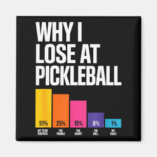 Team-Partner-Paddle-Court-Pickleball-verlierend-Hu Magnet