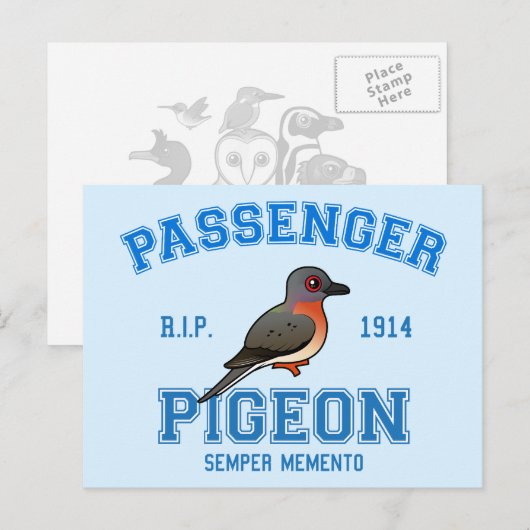 Team-Passagiertaube Postkarte (Vorne/Hinten)
