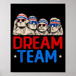 Team Patriotische Präsidenten Mount Amerikanisch U Poster