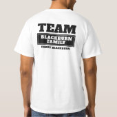 Team personalisierte Familie oder Gruppe T - Shirt (Rückseite)