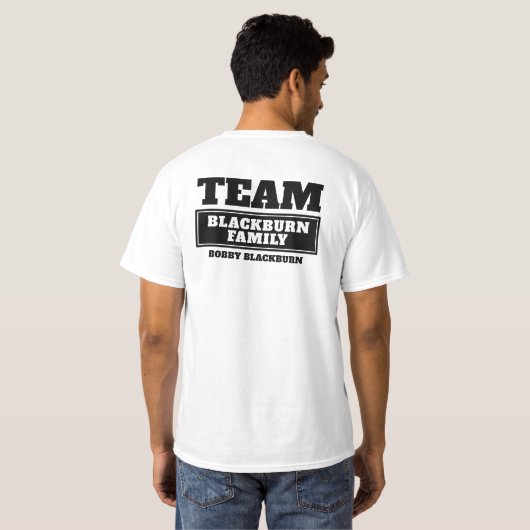 Team personalisierte Familie oder Gruppe T - Shirt (Schwarz voll)