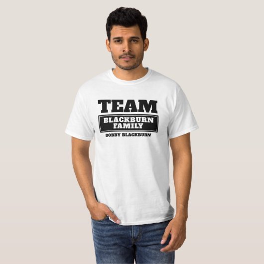 Team personalisierte Familie oder Gruppe T - Shirt (Vorne ganz)