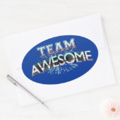 Team Phantastisch Ovaler Aufkleber (Umschlag)