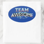 Team Phantastisch Ovaler Aufkleber (Tasche)