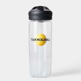 TEAM PICKLEBALL Sportgelber Ball Spaß Trinkflasche