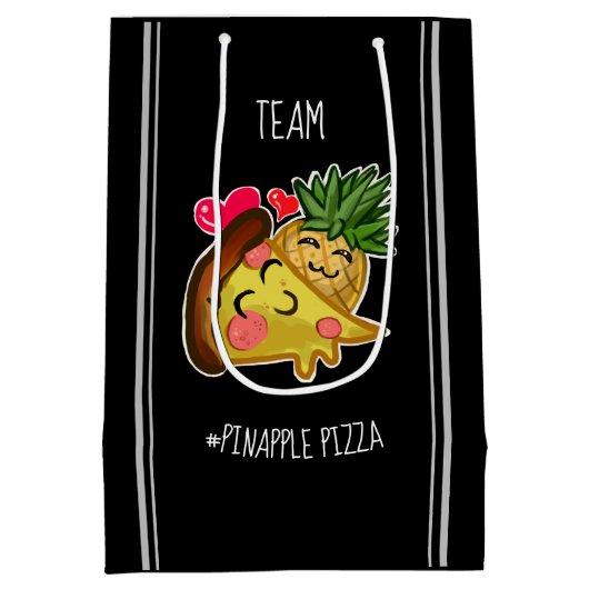 Team Pinapple Pizza Mittlere Geschenktüte (Rückseite)