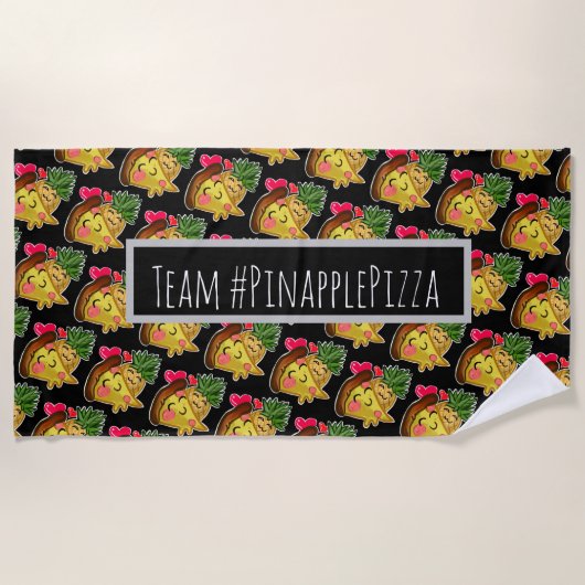 Team Pinapple Pizza Strandtuch (Vorderseite)