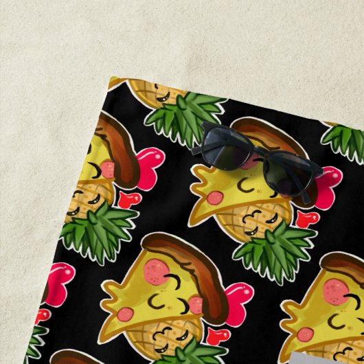 Team Pinapple Pizza Strandtuch (Beispiel)