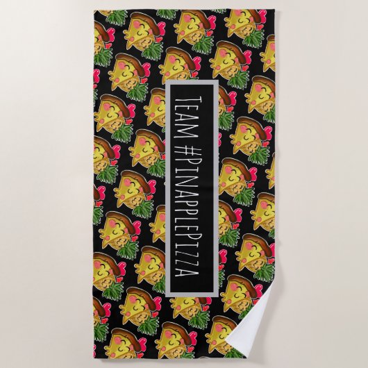 Team Pinapple Pizza Strandtuch (Vorderseite)