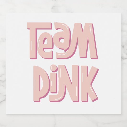 Team Pink Bierflaschenetikett (Einzelnes Label)