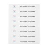 Team PINK oder BLUE Gender Reveal Baby Shower Rundum-Adressaufkleber (Bogen)