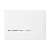 Team PINK oder BLUE Gender Reveal Baby Shower Rundum-Adressaufkleber (Vorderseite)