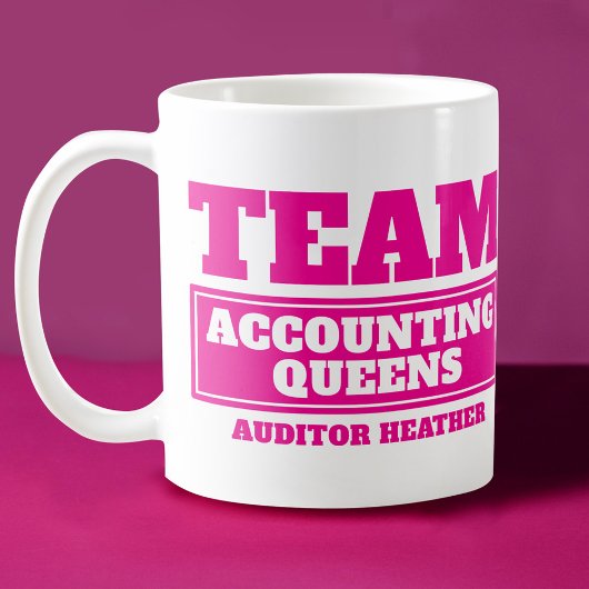 Team pink personalisieren Team und nennen Tasse
