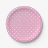 Team Pink Polka Dots Pappteller (Vorderseite)