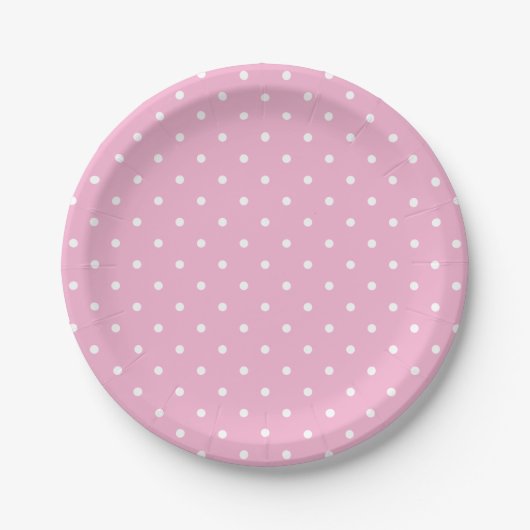 Team Pink Polka Dots Pappteller (Vorderseite)
