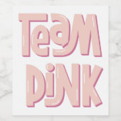 Team Pink Weinetikett (Einzelnes Label)