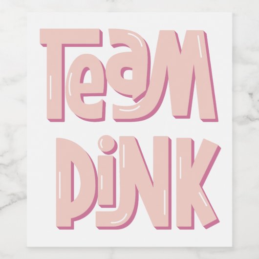 Team Pink Weinetikett (Einzelnes Label)
