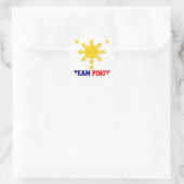 Team Pinoy 3 Sterne und eine Sonne Runder Aufkleber (Tasche)