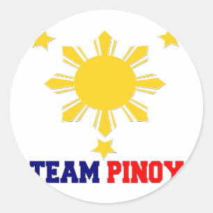 Team Pinoy 3 Sterne und eine Sonne Runder Aufkleber