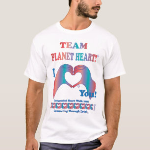 Team-Planeten-Herz für kongenitalen Herz-Weg T-Shirt